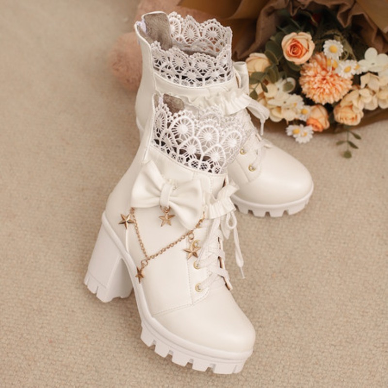 Butterfly Rubber Sheet - Bottes à talons hauts pour femmes,
