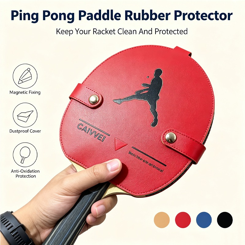 Table Tennis Rubber Protective Film - Housse de protection magnétique pour raquette
