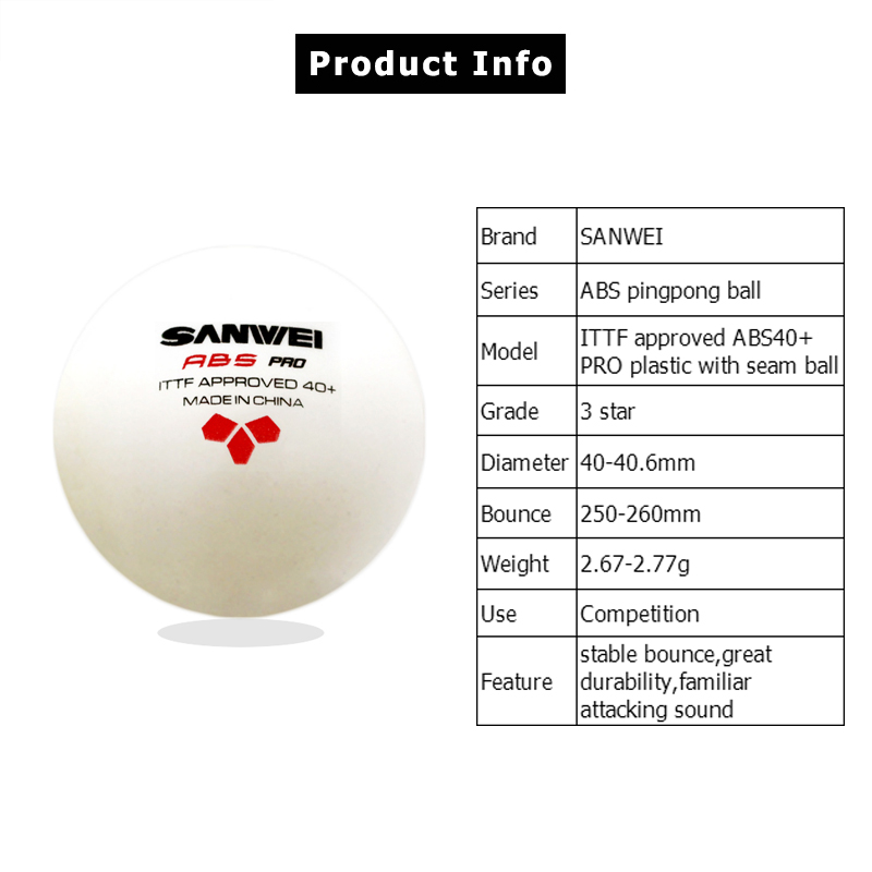 SANWEI ABS PRO 3 étoiles 40 +  - Table Tennis Olympics avis et prix